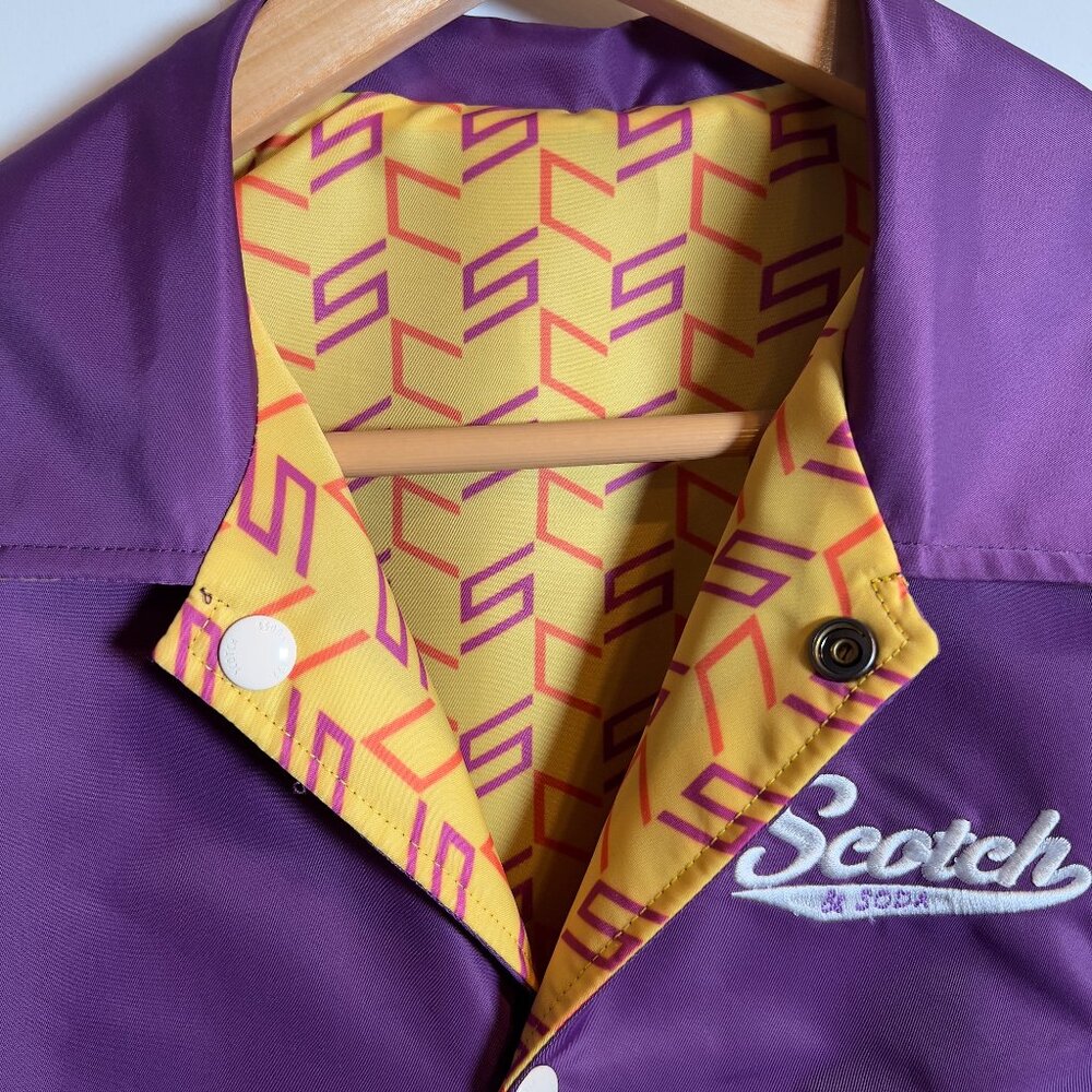 Scotch & Soda Reversible Multi-Colored Nylon Windbreaker Jacket Men's Medium - Picture 4 of 12